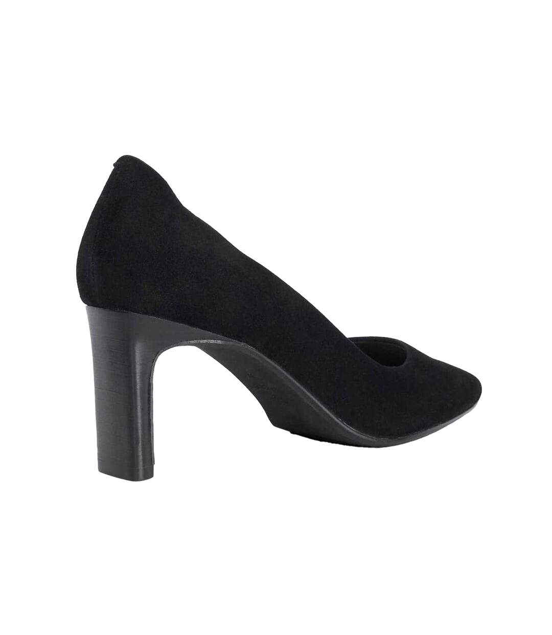 Womens/ladies Begin Suede High Heel Court Shoes Black Dune London-2