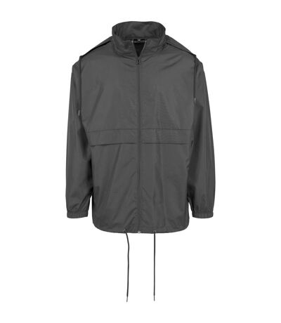 Build Your Brand Mens Nylon Windbreaker Jacket (Black) - UTRW6483