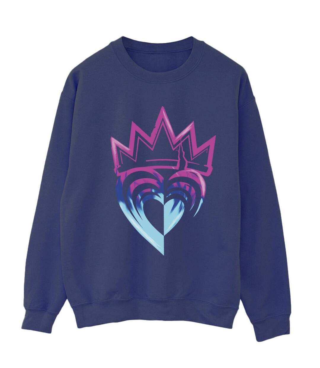 Disney - Sweat DESCENDANTS PINK CROWN - Femme (Bleu marine) - UTBI15550-1