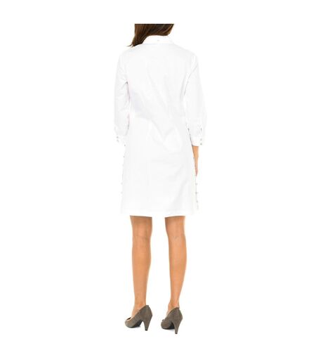 Women's long-sleeved shirt dress with lapel collar C5A13-PC