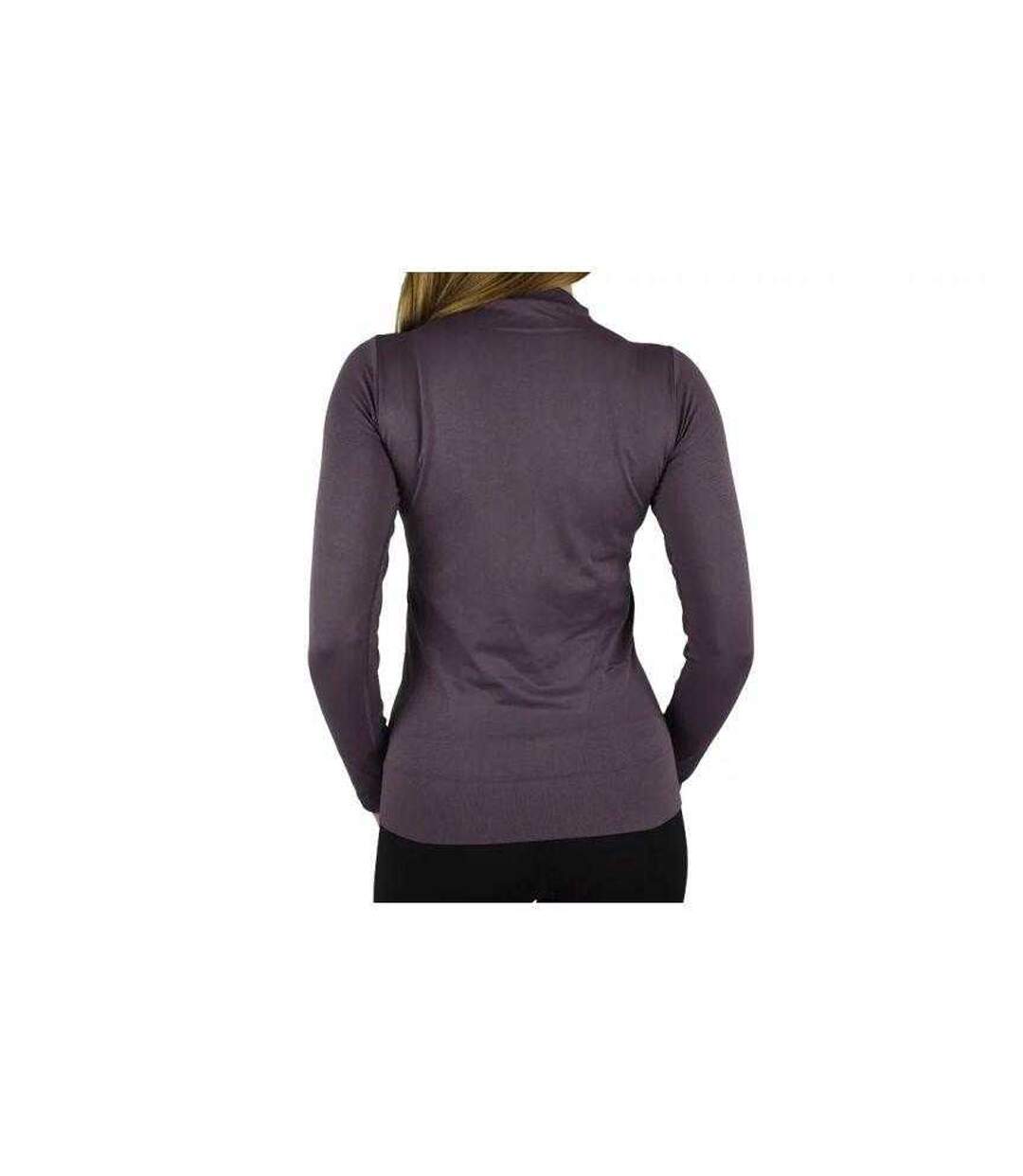 T-shirt Manches Longues Femme Violet Clair Gym Hero-2
