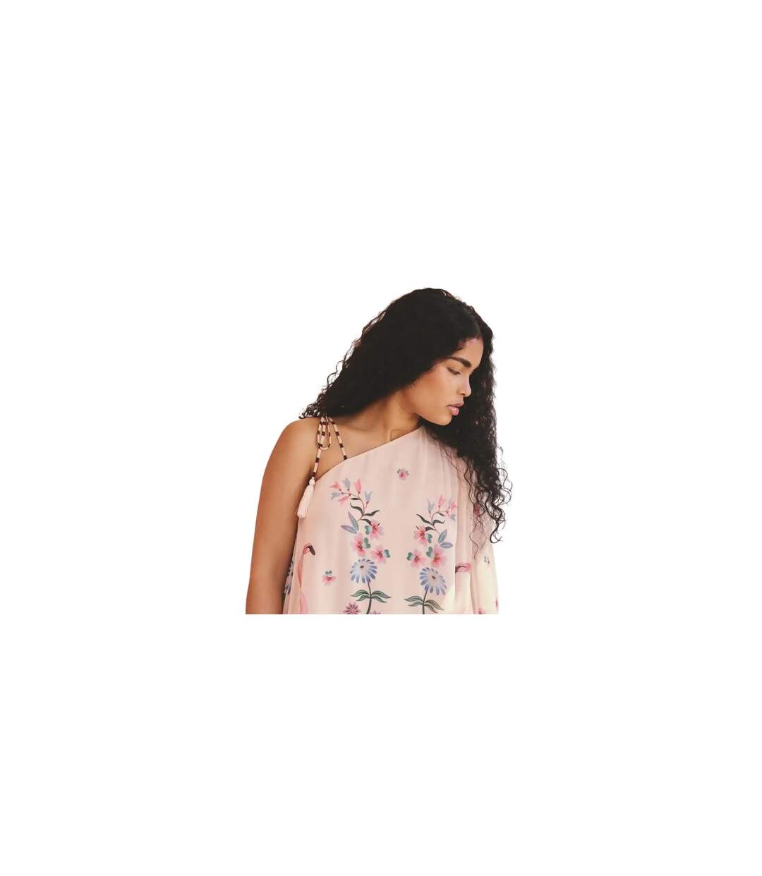 Robe Motif/style Flamant Rose Femme Crème Cath Kidston-1