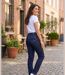 Jean Femme Taille Haute Stretch Bleu Brut - Coupe Confort AXXANO-4