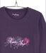 MAYFLOWER SH1060 – Tee-shirt manches longues violet col rond sérigraphié pour un style audacieux-4
