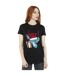 Disney Femmes/Les femmes Lilo And Stitch Cheer Cotton Boyfriend T-Shirt (Noir) - UTBI30058-1