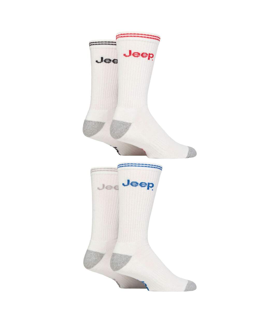 Men's Cushioned Crew Socks - 4 Pack Sport Running Socks-3