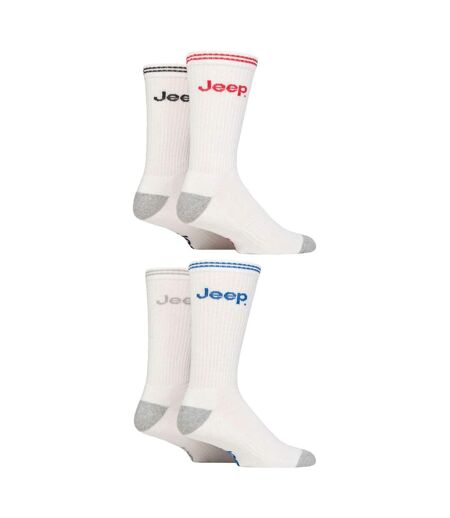 Men's Cushioned Crew Socks - 4 Pack Sport Running Socks