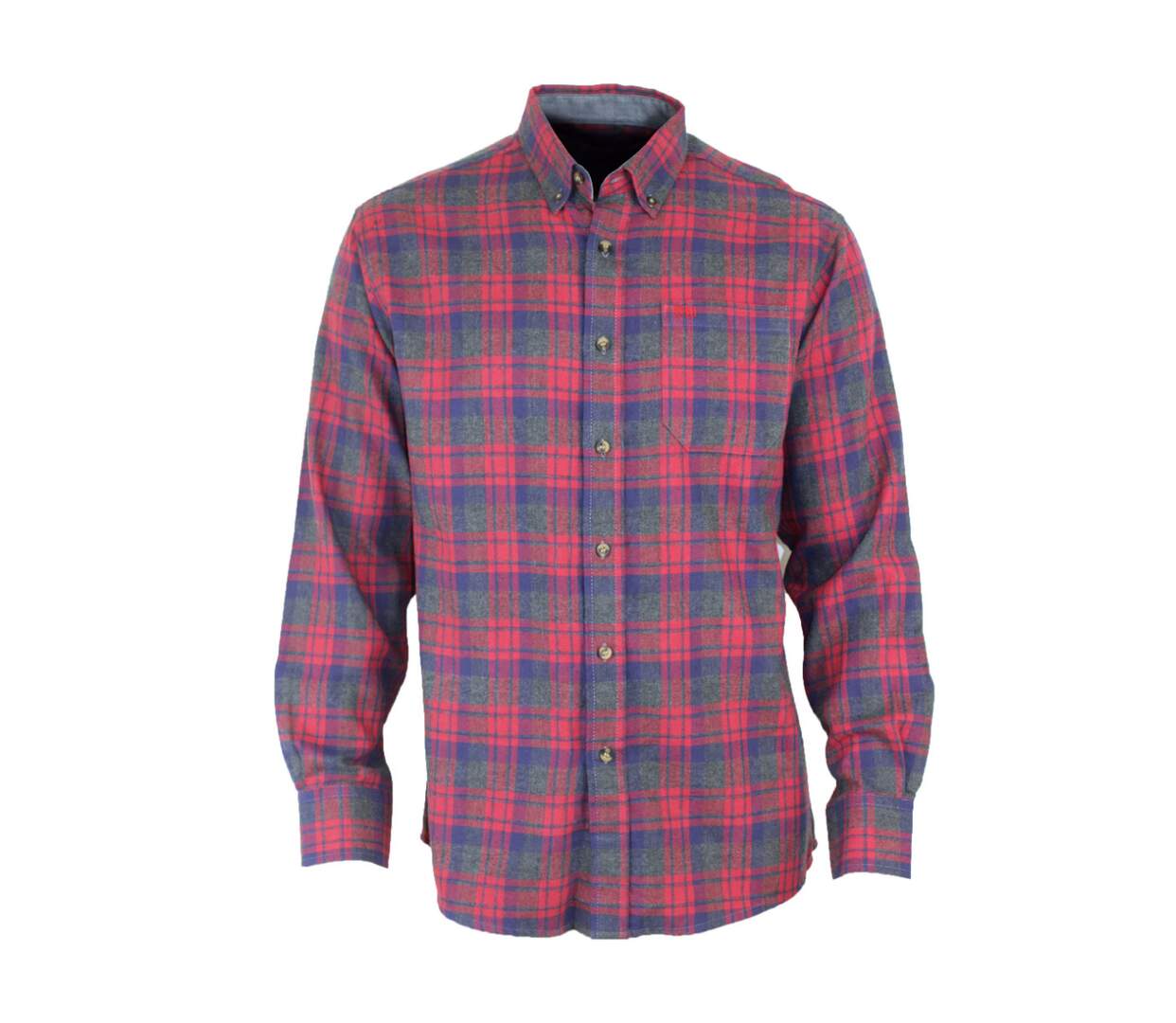 Chemise à carreaux manches longues en Coton gratté CH2002A-1