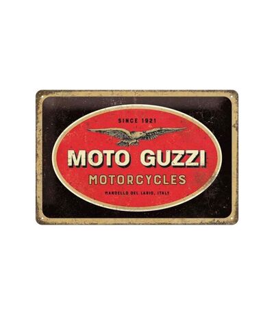 Plaque décorative en métal en relief 30 x 20 cm Moto Guzzi - Logo