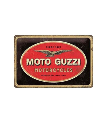Plaque décorative en métal en relief 30 x 20 cm Moto Guzzi - Logo