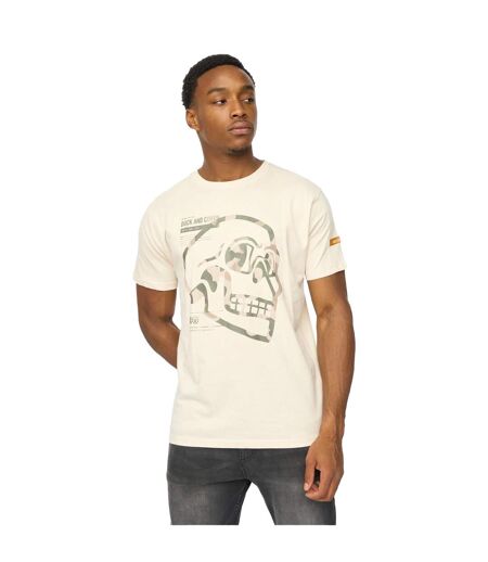 T-shirt Skullmatic Homme Blanc Cassé Duck And Cover