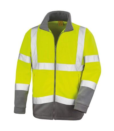Result Core Mens Reflective Safety Micro Fleece Jacket (Pack of 2) (Yellow) - UTRW6884