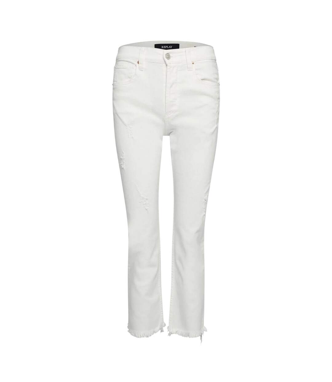 Jean Motif/style Uni Femme Blanc Replay-1