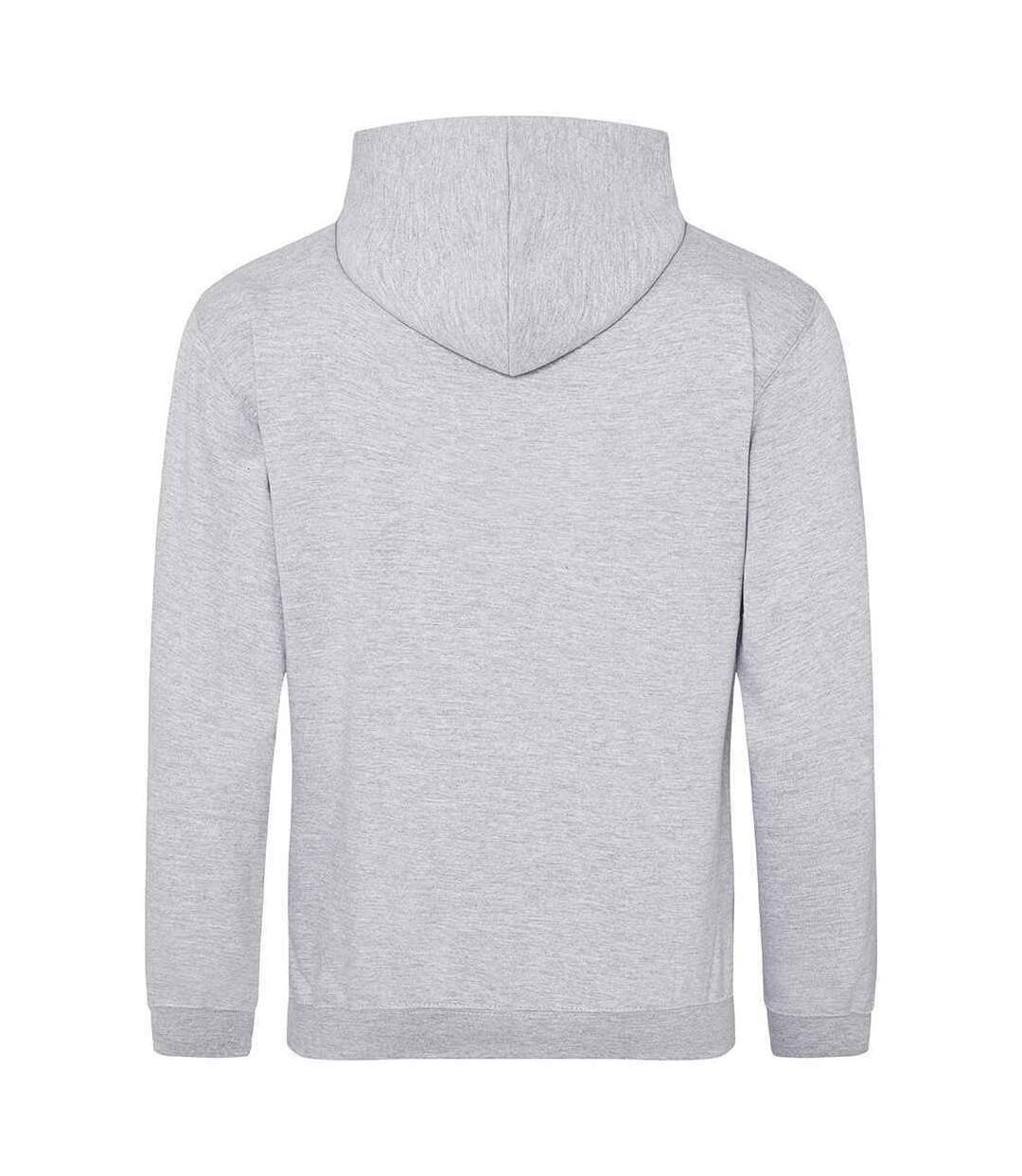 Mens Just Hoods Heather Organic Hoodie Heather Grey Awdis-2