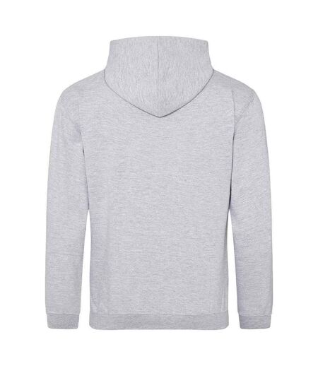 Mens Just Hoods Heather Organic Hoodie Heather Grey Awdis