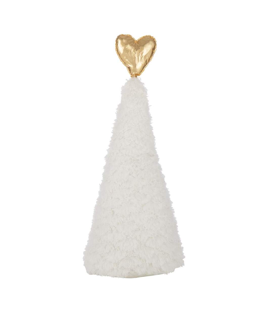 Sapin de Noël en Tissu Cœur 79cm Blanc-1
