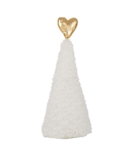 Sapin de Noël en Tissu Cœur 79cm Blanc