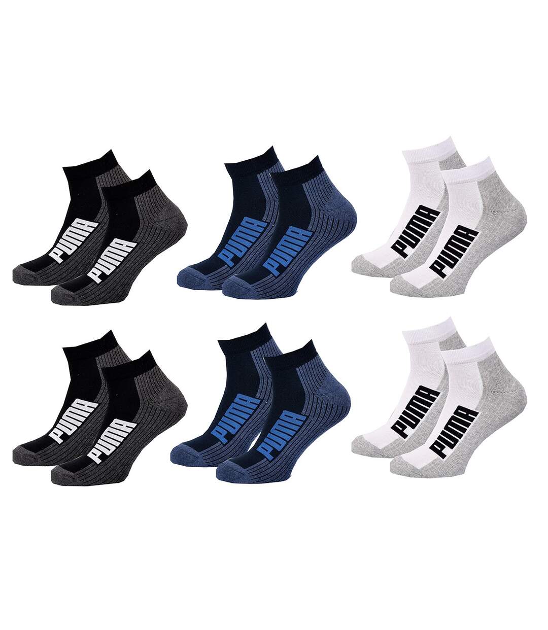 Chaussettes PUMA QUARTER Pack de 6 Paires CUSHIONED QUARTER Man