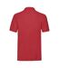 Mens premium cotton pique polo shirt red Fruit of the Loom