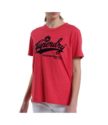 T-shirt Rouge Femme Superdry Vintage Script - 34