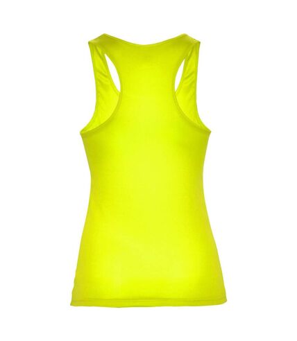 Womens/ladies shura sports tank top fluro yellow Roly