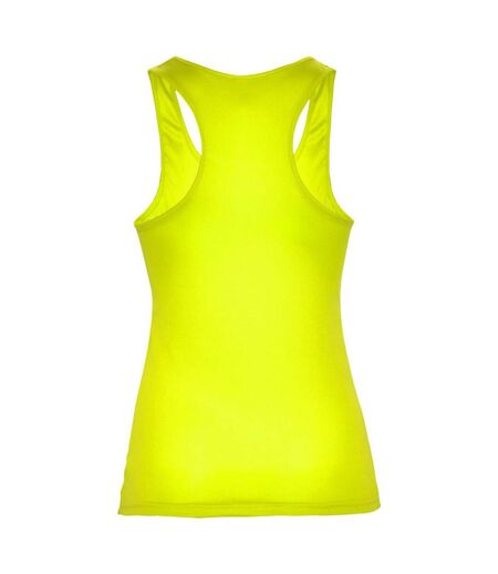 Womens/ladies shura sports tank top fluro yellow Roly