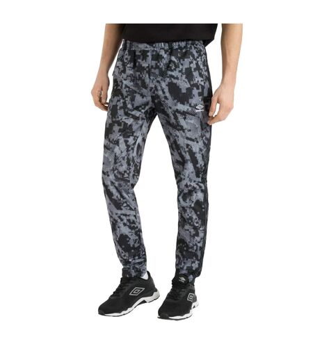 Mens Taped Tracksuit Bottoms Black Camo Umbro