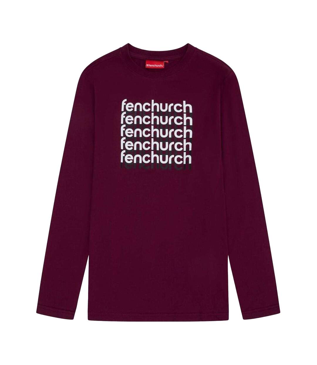 Unisex Adult Aldgate Lettering Cotton T-shirt Burgundy Fenchurch-1