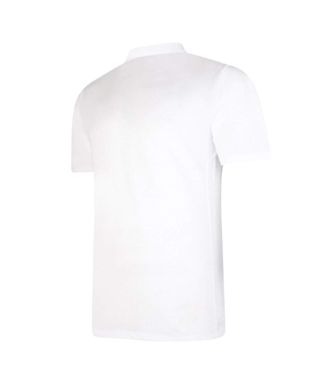 Mens Essential Polo Shirt White Black Umbro-2