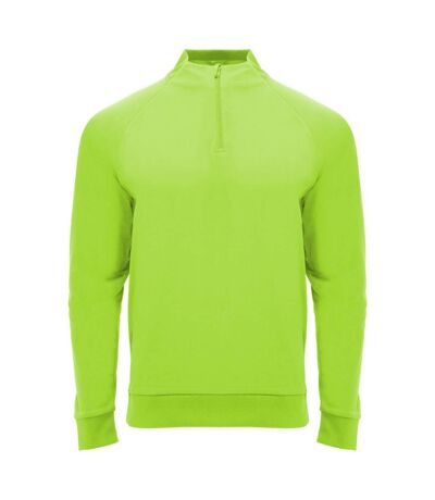 Unisex adult epiro quarter zip long-sleeved sweatshirt fluro green Roly