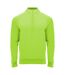 Unisex adult epiro quarter zip long-sleeved sweatshirt fluro green Roly