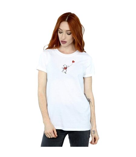 Disney Femme/Les femmes Winnie The Pooh Balloon Cotton Boyfriend T-Shirt (Blanc) - UTBI47423
