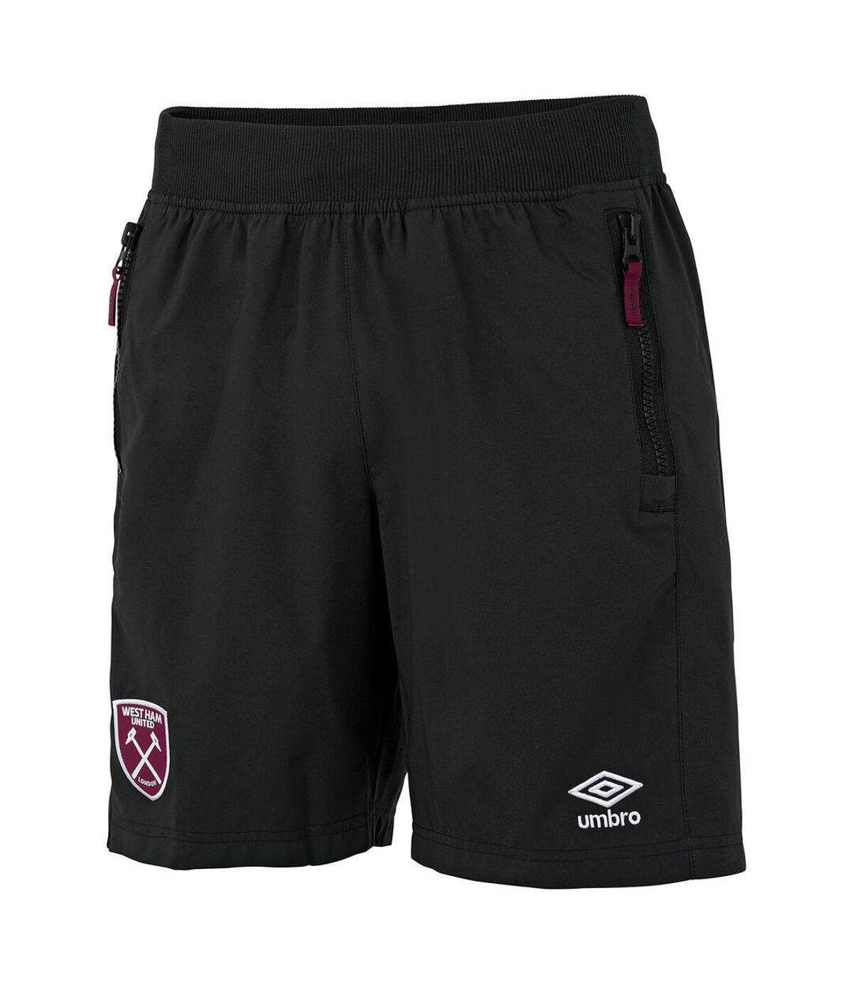 West Ham United FC Mens Umbro Shorts (Black)