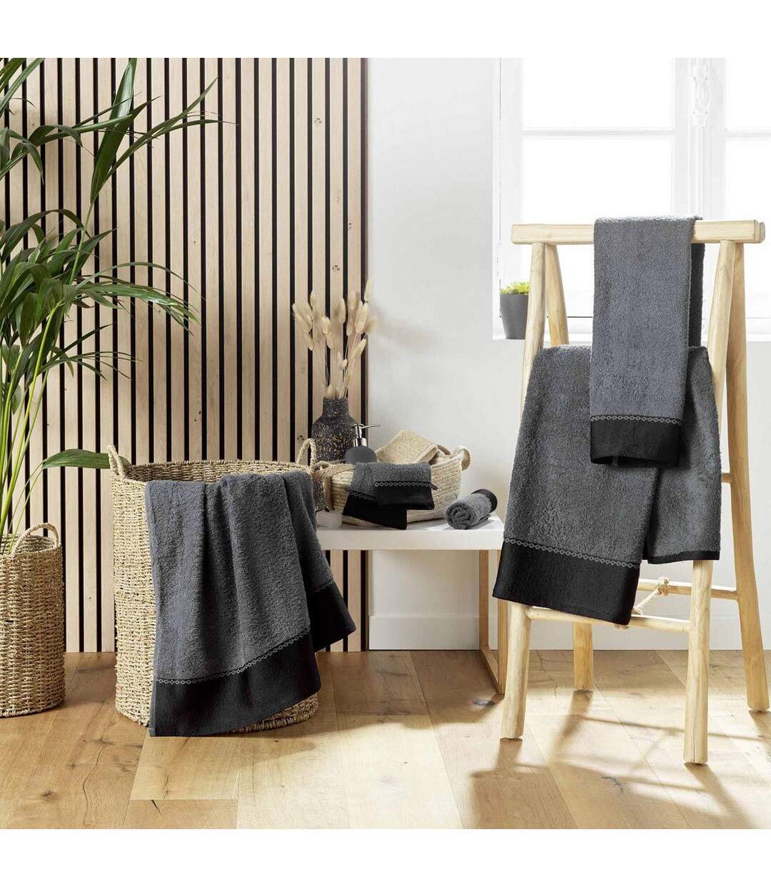 Drap de Bain Majesty 90x150cm Anthracite-4