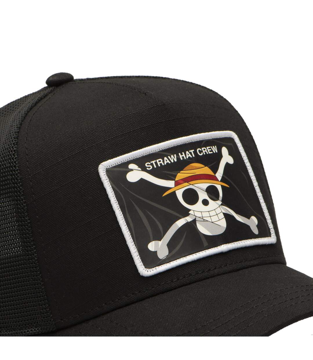 Casquette trucker premium effet bambou One Piece Black Flag Capslab-3