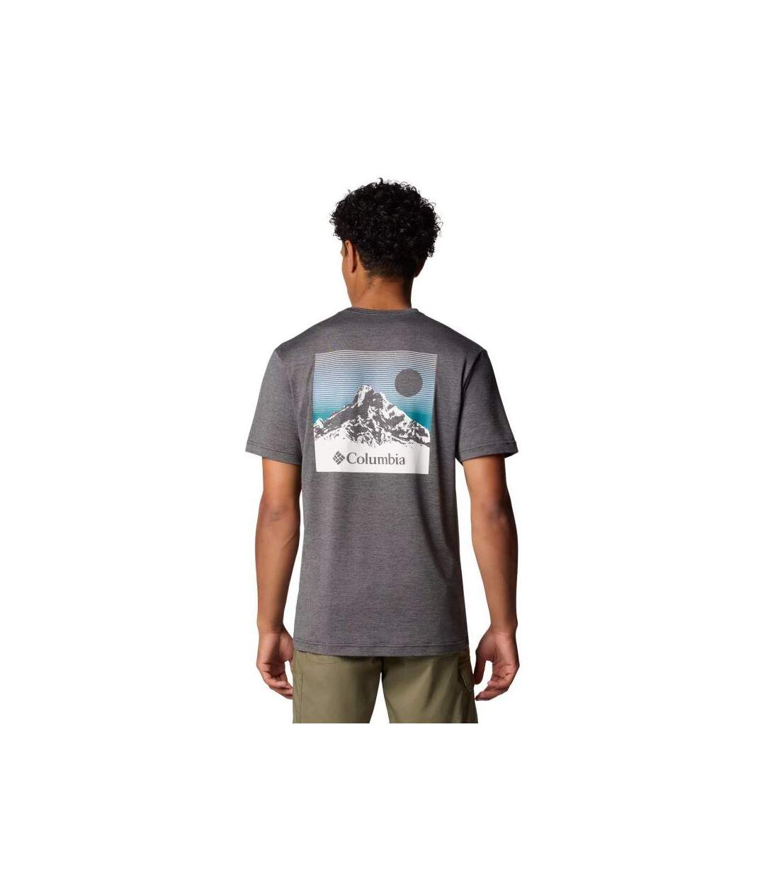T-shirt Motif/style Imprimé Au Dos Kwick Hike Homme Noir Graphite Columbia-3