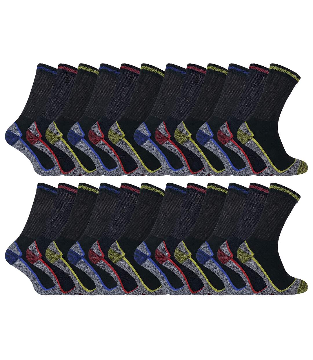 24 paires de chaussettes de travail en bambou doux et respirantes pour hommes-1