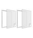Moustiquaire fenêtre blanc 18g/m² bande auto-agrippante 7,5 mm (Lot de 2)