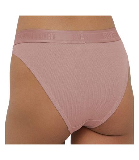 Culotte Rose Femme Superdry Ribbed - L