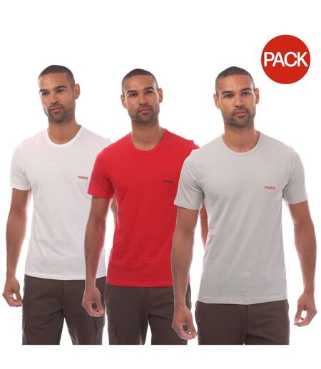 T-shirts Homme Blanc Rouge Gris Hugo