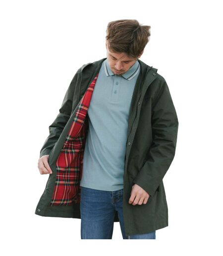 Mens Mod Hooded Parka Khaki Green Lambretta