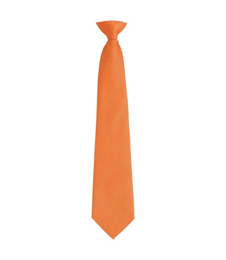 Premier Unisex Adult Colours Fashion Plain Clip-On Tie (Orange) (One Size)
