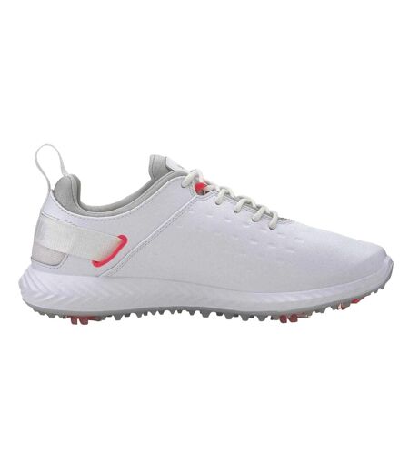 Womens/ladies Blaze Pro Ignite Textured Leather Spikeless Golf Shoes White Puma