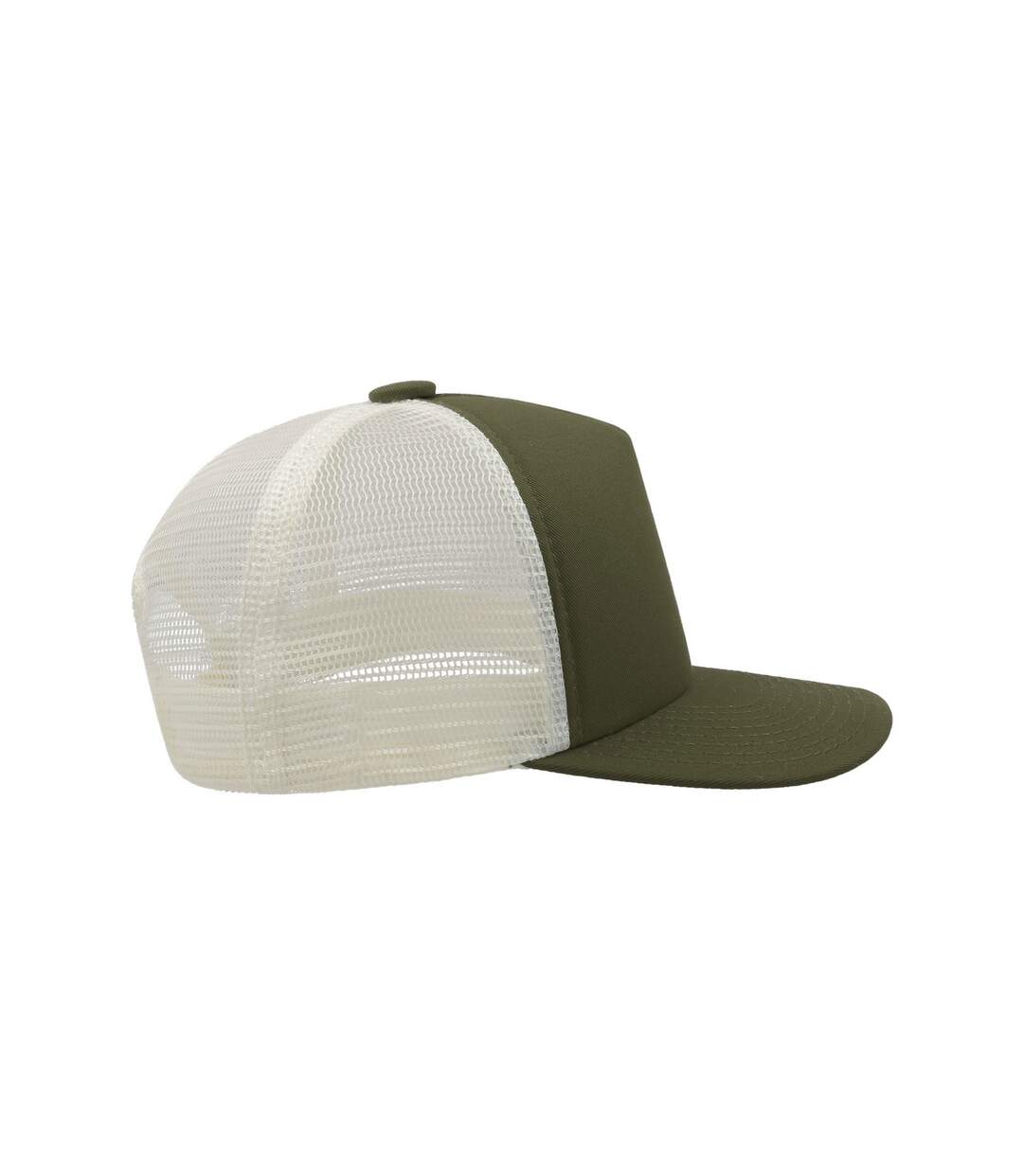 Casquette trucker visière mi-longue record mixte olive Atlantis-4