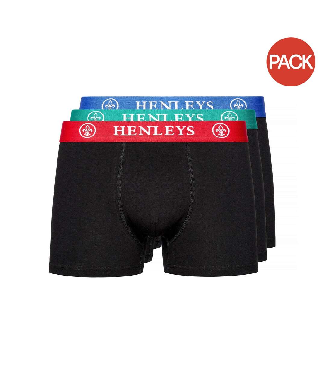 Pack of 3  Mens primas boxer shorts  black Henleys