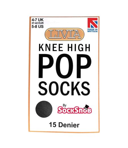 3 Paires Socquettes Femme Hautes Nylon 15 Den