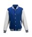 Unisex varsity jacket royal blue/white Awdis