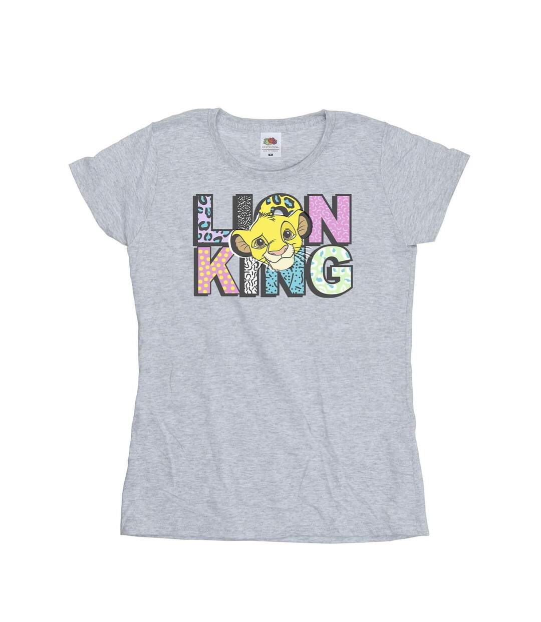 Disney T-shirt en coton avec logo à motif du Roi Lion - Femme/Ladies (Gris sportif) - UTBI25284-1