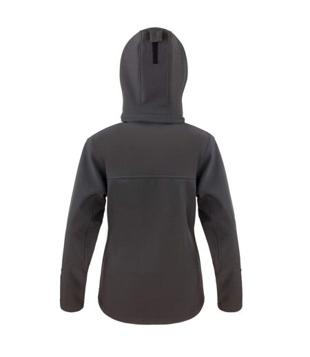 Result Core Womens/Ladies Hooded Soft Shell Jacket (Black/Seal Grey) - UTPC6691
