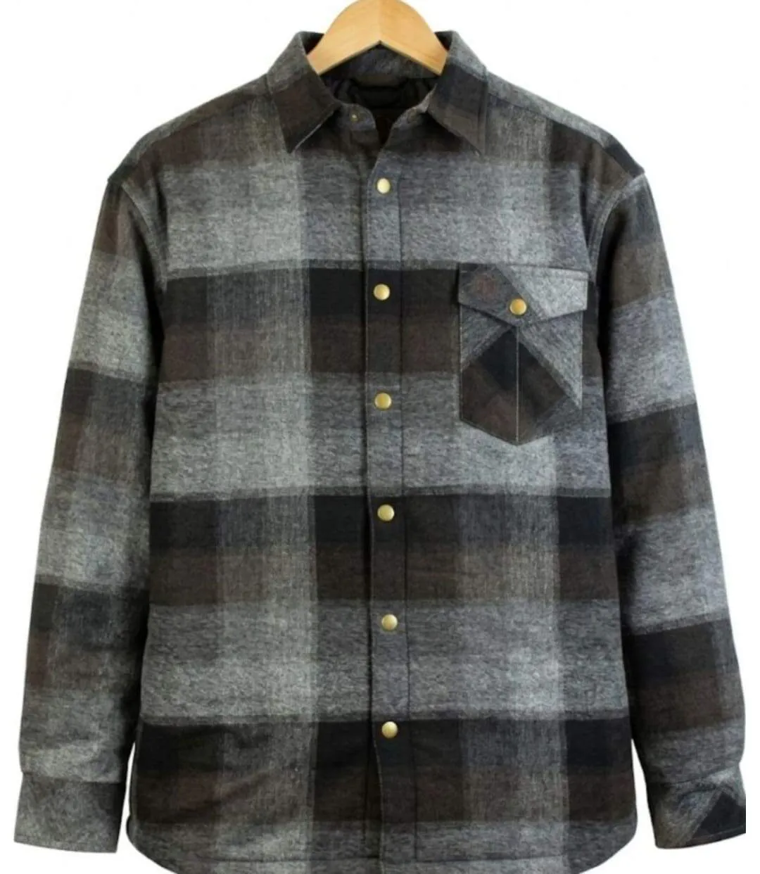 CHALLENGER BRUNO7 — Surchemise flanelle doublée gris/brun : la chaleur garantie au style authentique-4